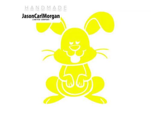 JCM® Iron On Applique Decal, Bunny Neon Yellow