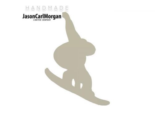 JCM® Iron On Applique Decal, Snowboarding Silver