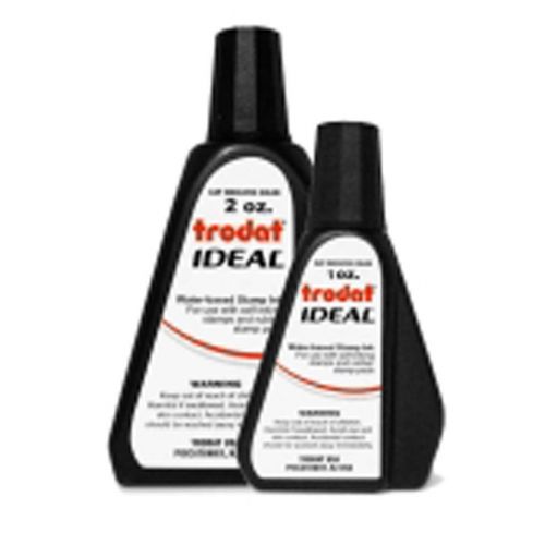 NEW BLACK 2 oz. Trodat / Ideal Re-Fill Ink for self-inking stamps