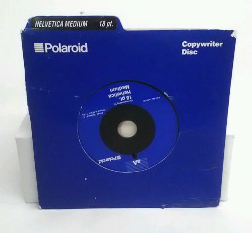 Polaroid Copywriter Disc Medium Helvetica 18 pt.