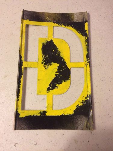 Vintage inter Locking  Brass Stencil letter &#034;D&#034; 4.75&#034;X 8.25&#034;Crafting Steampunk