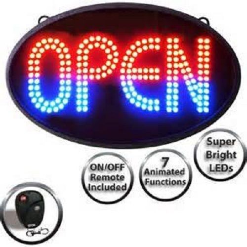 Green Light Innovations Classic LED Open Sign, Red/blue