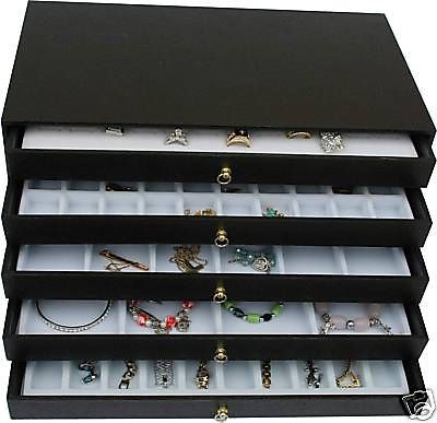 5 drawer jewelry storage arts crafts parts organizer black jewelry storage for sale