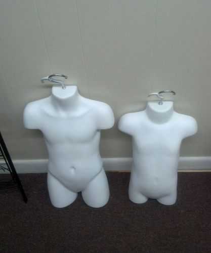 Body forms/shatterproof/half round/open back/plastic with hanger for sale