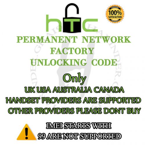 HTC NETWORK UNLOCK PIN/ CODE FOR KOODO CANADA HTC ONE S OR ONE V