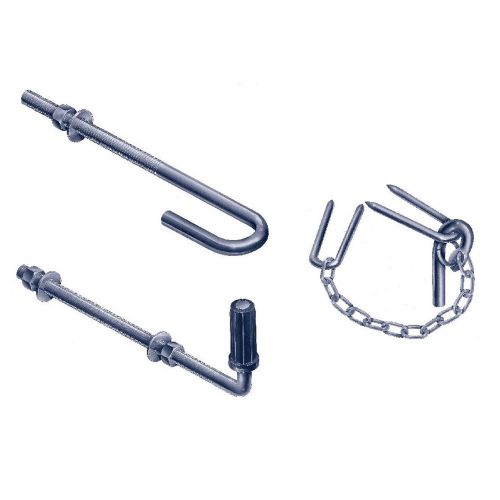 Elgate Field Gate Pack FGP4S Screw Gudgeon Hinge Strap Staple Latch Galvanised