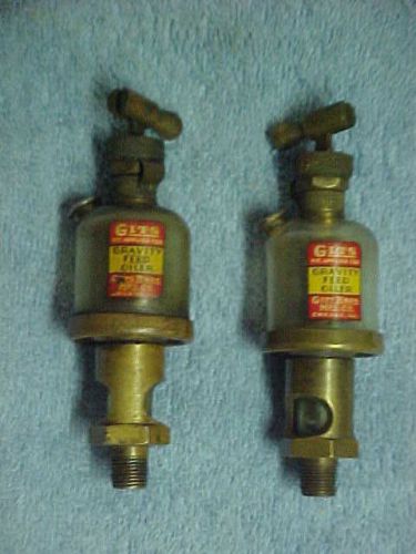 2 Vintage Gits Gravity Feed Sight Drip Oilers