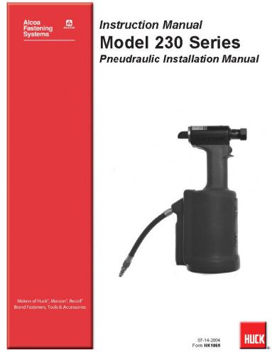 Huck 230 riveter manual for sale