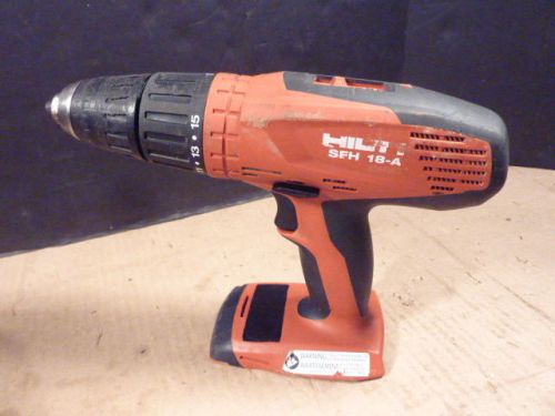Hilti SFH18-a 18 / 21.6 volt cordless 1/2&#034; hammer drill bare tool used li-ion