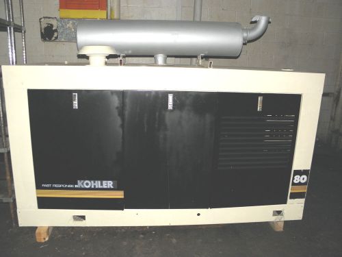 Kohler 80rz72 fast response 2 nat gas propane 80 kw 1 or 3 phase generator for sale