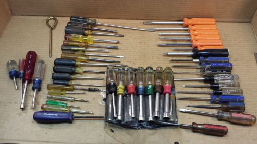 Lot of 47 assorted  screwdrivers, Craftsman Nut Drivers Set, Torx, Flat .......
