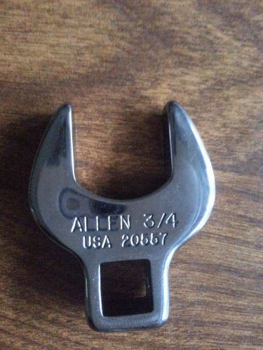 ALLEN 20557, 3/4&#034; Opening, Chrome Crowfoot Wrench, 3/8&#034; Drive