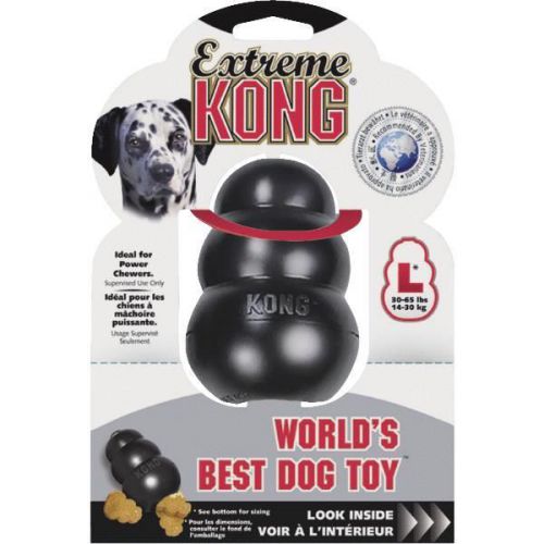 Kong Company K1M Classic Kong Rubber Dog Toy-LRG BLACK KONG DOG TOY