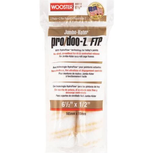 Pro/doo-z ftp woven fabric roller cover 2 pack-6-1/2x1/2 ftp roller cvr for sale