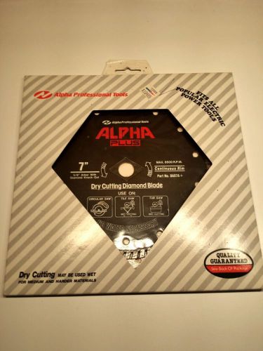 BRAND NEW! - Alpha Plus 7&#034; Dry / Wet Cutting Diamond Blade