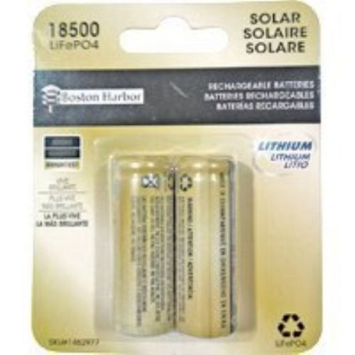 Boston harbor btlp185001000d2 1000-mah lithium solar battery  2-pack for sale