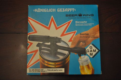 Vintage Beer King CO2 Beer Dispensing Tap Party Can West Germany Man Cave