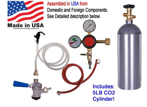 Draft Beer Kegerator Kit, 1 Faucet Party Kit, Premium,CK110 With 5# CO2 Cylinder