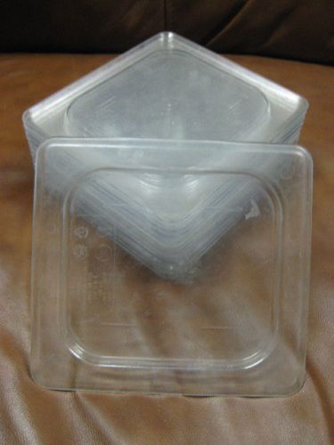 14 PIECE CAMBRO 1/6 GN FLAT LID, 6PK CLEAR 60CWC USED