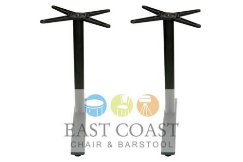 New Aero Collection Black Aluminum / Steel Outdoor Table End Bases - Bar Height