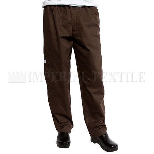 Nwt new chef works  chefworks chef cargo pants brown  2x 2xl xxl for sale