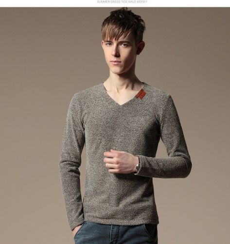 free shipping long-sleeved v-neck sweater sweater fashion men&#039;s casual sweater