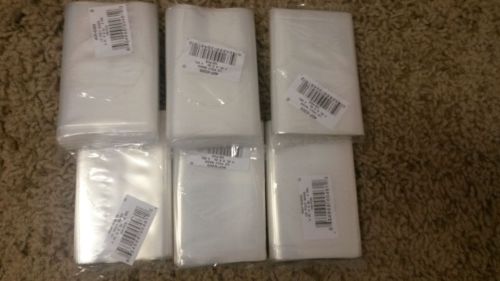 600 POLY BAGS 3X5 INCH 4 MIL OPEN TOP - 6 BAGS OF 100 EACH