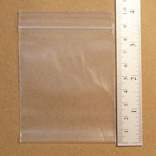 50 pcs Small Clear Ziplock Zipped Lock Reclosable Plastic Poly Bags 7 x 10 cm