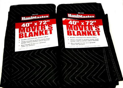 New 2-pack - mover&#039;s blankets, 40&#034; x 72&#034; - double stitched non-woven fabric for sale