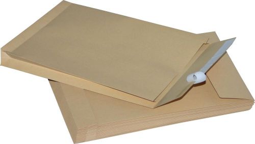 60 x 324x229 mm Manilla Envelopes Gusset Peel&amp;Seal 130gsm C4 Mailers Folding Bag