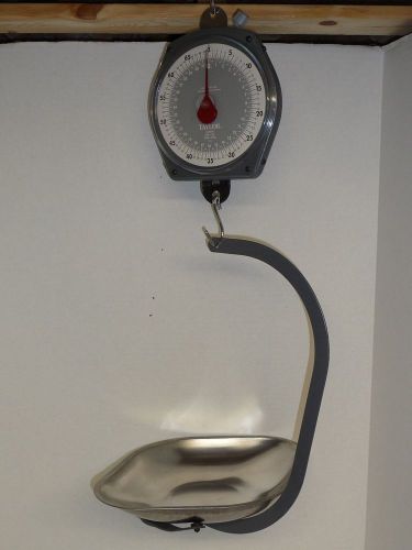 Taylor 70 lb Industrial Hanging Utility Scale Model 3470 + Large Stainless Bowl