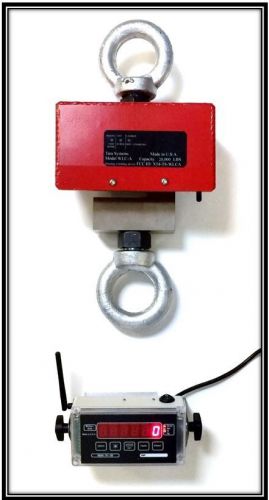 Wireless 5,000 lbs x 0.5 lb crane scale with digital indicator - hanging scale for sale