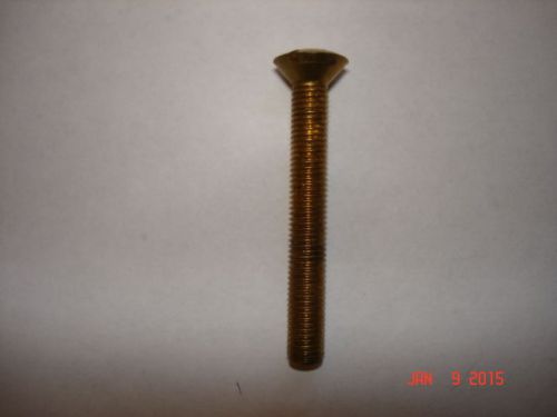 50 each - oval head countersunk slotted 1/4-28 brass machine screws 2 inch long for sale