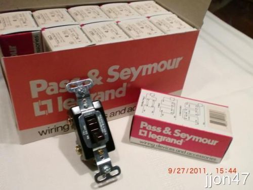 Lot 45 Pass &amp; Seymour 15AC3 BROWN 3 Way Specifi Grade Toggle Switch 15A 120/277V