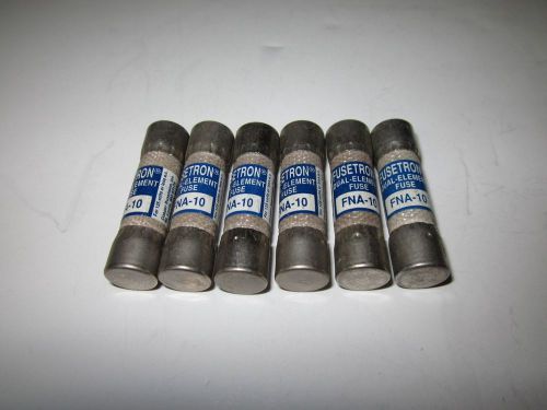 LOT OF 6 COOPER BUSSMANN FNA-10 FUSE NEW NO BOX