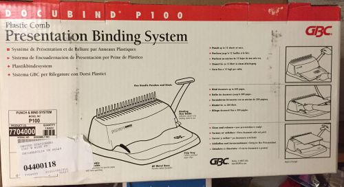 Brand New GBC Docubind P100 Plastic-Comb Presentation Binding System