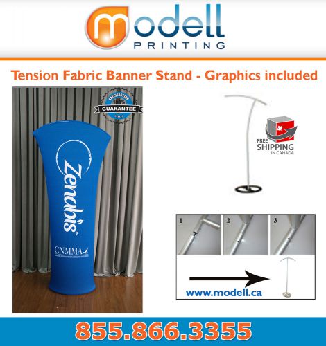 Allure Fabric Tension Banner Stands Oblique Angle ( Graphics Included)