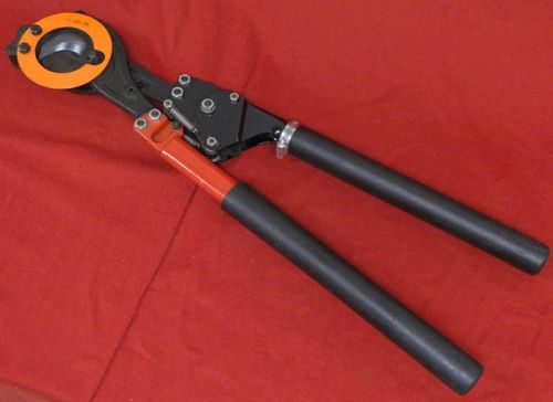 Hk porter 8690fs ratcheting power soft cable cutter tool copper aluminum ratchet for sale