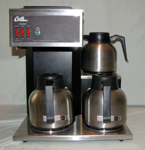 Curtis Coffee Pourover Brewer 3 Insulated ThermoPro Stainless Steel Servers