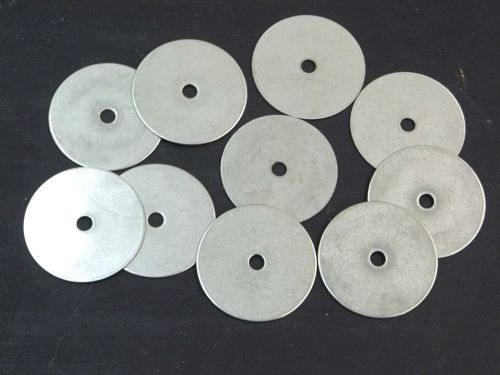 Stainless Steel Fender Washers 1/4 x 2 inch 10 pieces Hardware NOS
