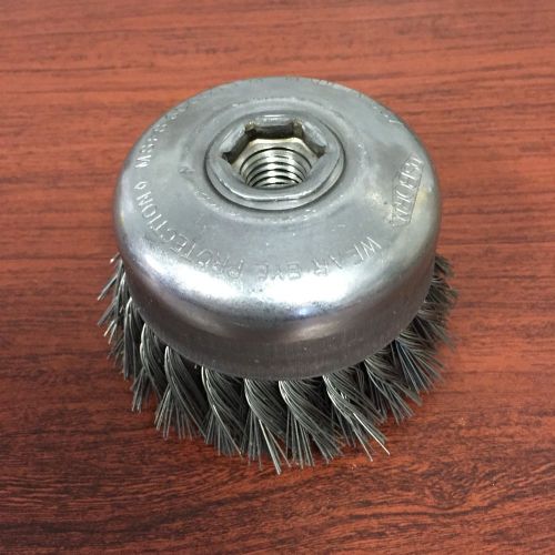 Osborn 4&#034; Knotted Wire Cup Brush #33133, .020 Wire, Box of 10