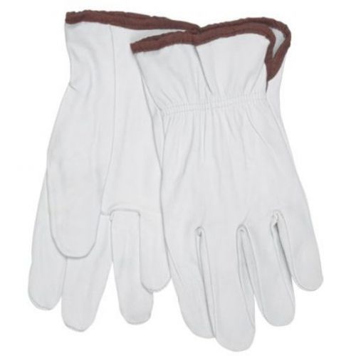 Aviditi GLV1065XL Goatskin Leather Drivers Gloves  X-Large  White (Case of 3)