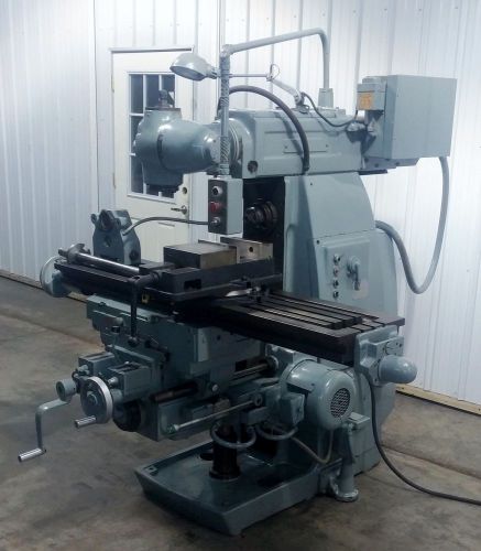 Cincinnati horizontal milling machine w/ motorized overarm vertical head w/vise for sale