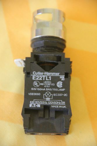 Cutler Hammer Yellow Illum w/ E22TL1 Light Module &amp; Contact Block