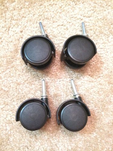 New Set Of 4 Plastic Caster Swivel Wheels, 1.5 Inches