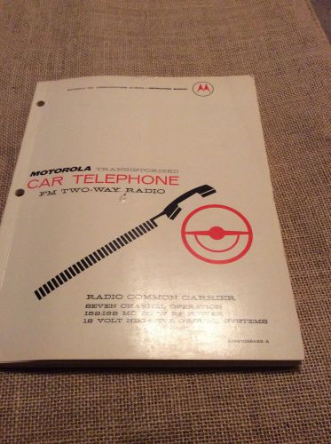 Vintage Motorola Car Telephone 7 Channel  Manual