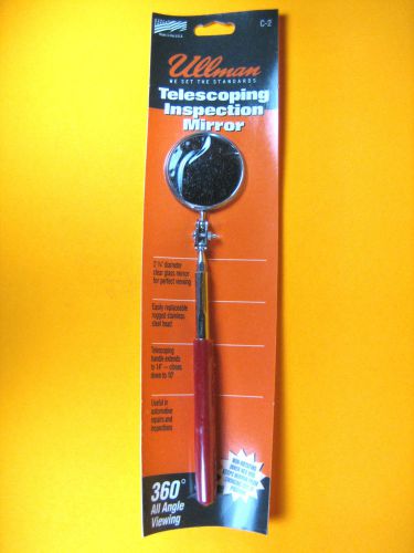 Ullman -  c-2 -  telescoping inspection mirror, 2-1/4&#034; dia. clear glass mirror for sale