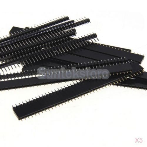 50pcs 40 pin 2.54mm single row male female header strip pcb diy component for sale