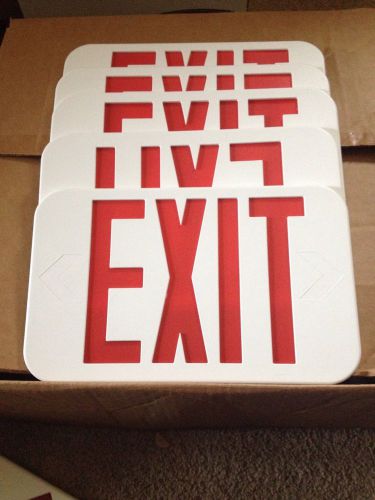 Exit Sign Red Letters (COVER ONLY) size 12&#034; x 8&#034; NEW FREE SHIP