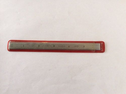 STARRETT No. C305R Tempered Metal Ruler With Plastic Case